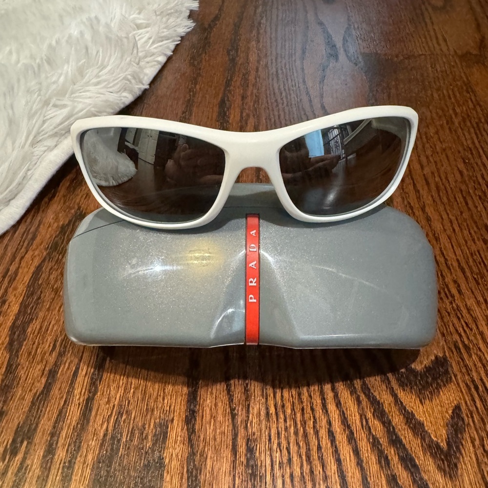 White Prada sunglasses